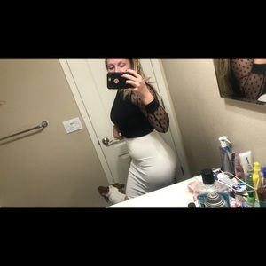 White high waisted skirt